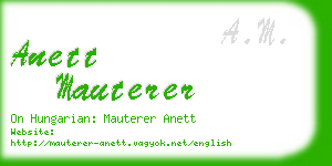 anett mauterer business card